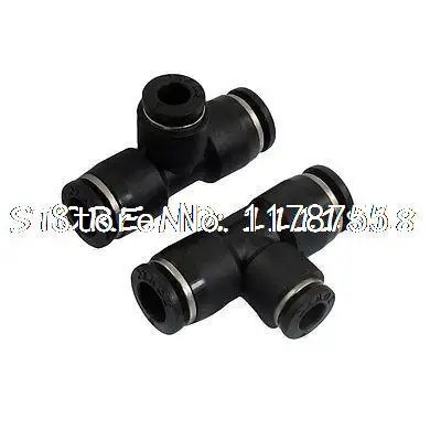 

10 x Air Pneumatic 3 Ways 8mm to 6mm T Shaped Quick Joint Push In Fittings