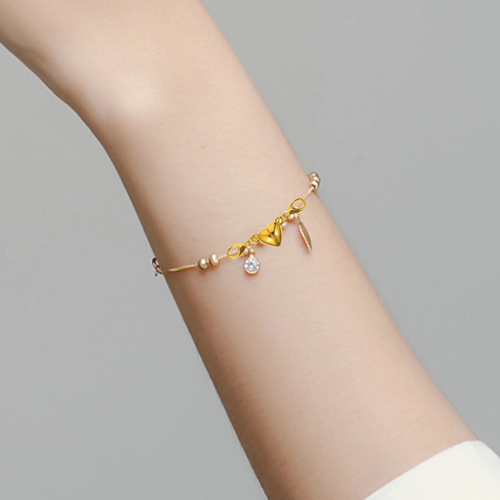 Love Palm Magnetic Buckle Jewelry Clasps Bracelet Connector Hearts Necklace Connectors