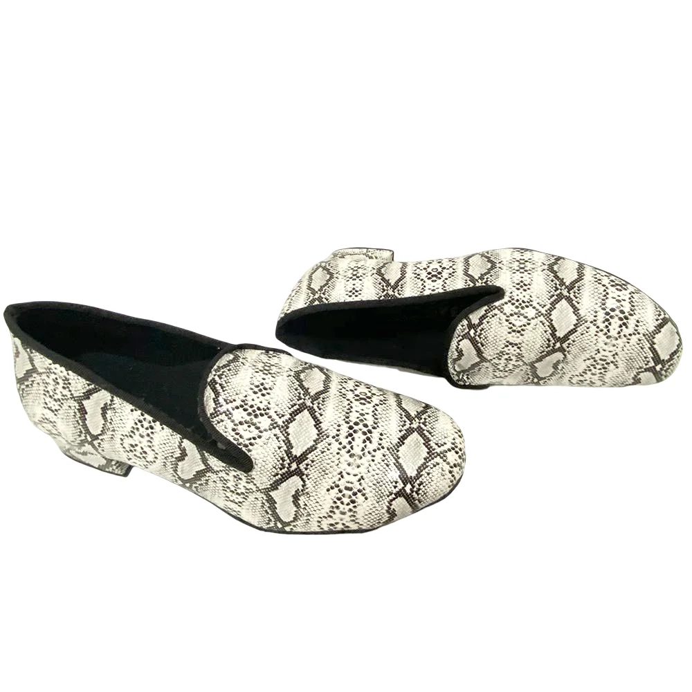 Men Dance Shoes Snake PU Leather 2022 new Style Suede Insole Latin Salsa Dance Shoes Customized Rubber Outsole Dance Shoes