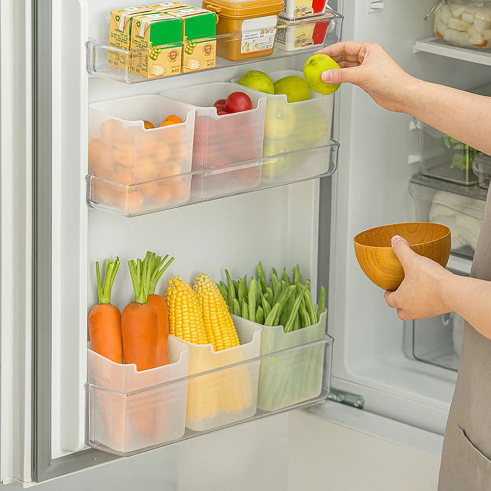 

Refrigerator Storage Box Organizer Food Vegetable Transparent Classification Kitchen Space-saving Multi-function Storage Box EL