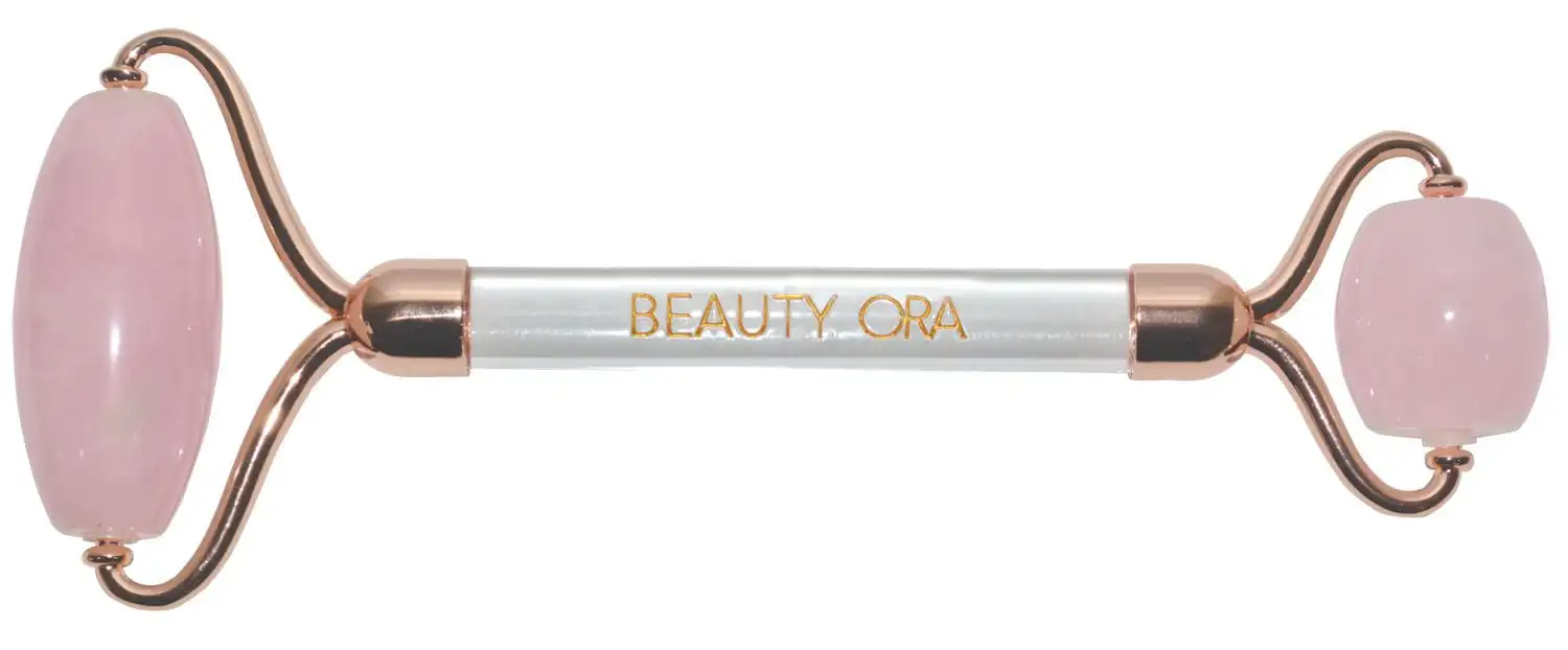 

Crystal Face, Eye & Body Roller - Rose Quartz & Clear Handle