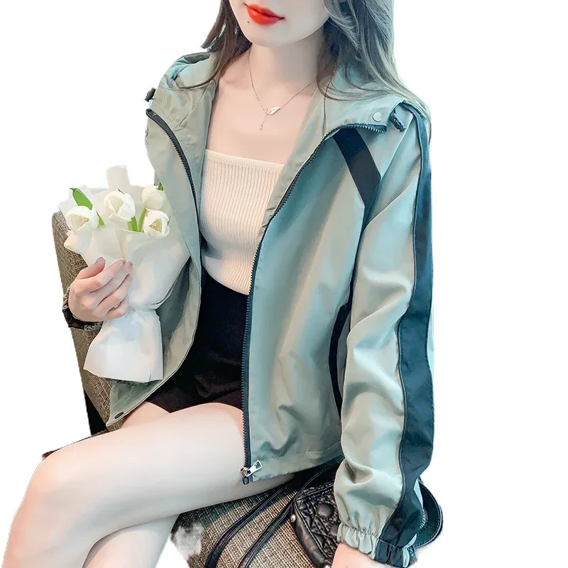 Весна-Осень 2024 новый кардиган с капюшоном в американском стиле женская