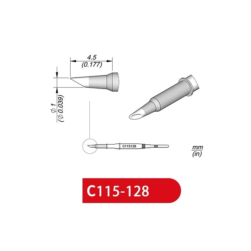 C115-128 Паяльные жала совместимые с ручкой паяльной станции JBC NASE/NANE NT115 sugon