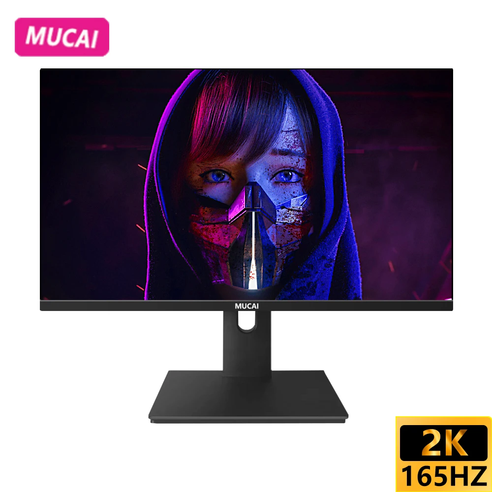 

MUCAI 24 Inch Monitor 2K165Hz IPS PC 144Hz Desktop Gamer Computer Screen QHD LCD Display Flat Panel HDMI-compatible/DP/2560*1440