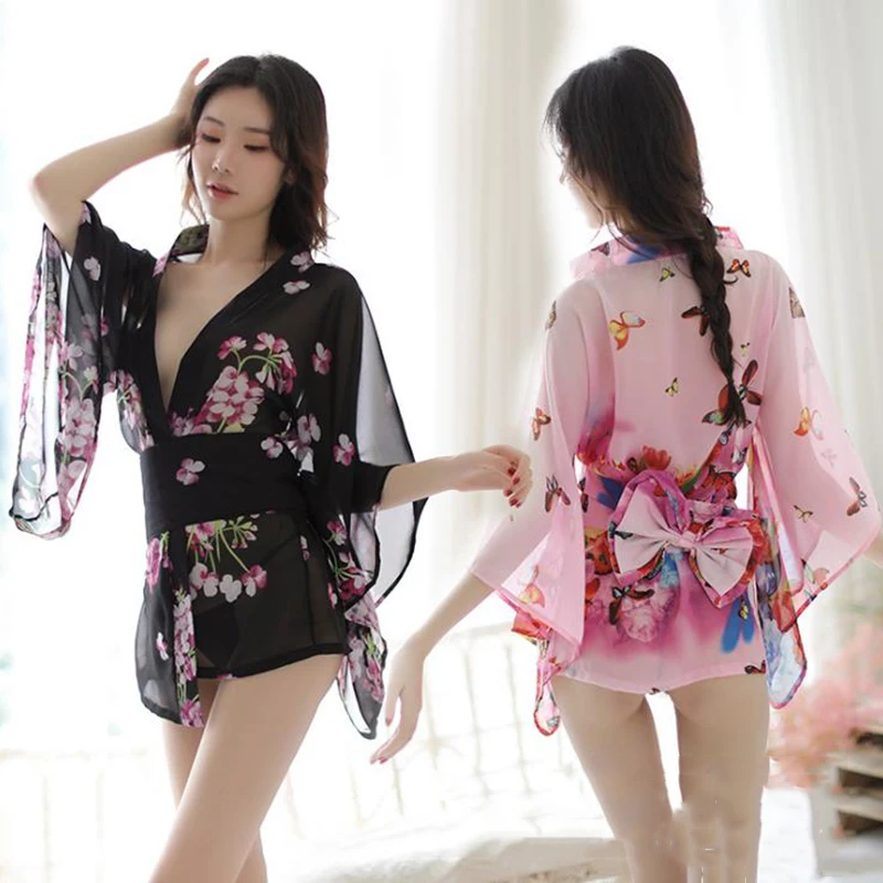 

Кимоно женское традиционное в японском стиле, пикантный юката, розовая пижама сакуры для девушек, экзотические цветочные сорочки, домашняя одежда