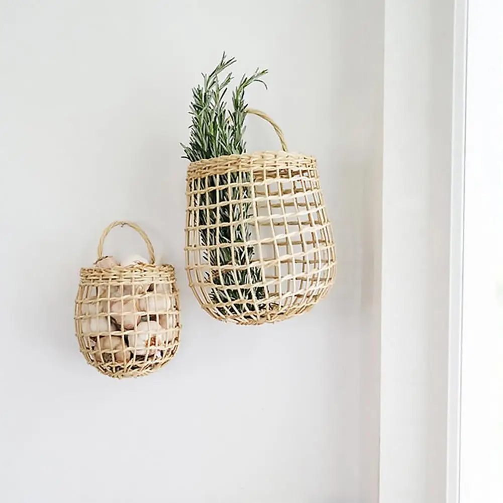 

Practical Kitchen Basket Hand Made Sturdy Strong Load-bearing Storage Basket Household Supplies