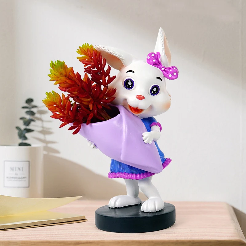 

1 шт. пасторальные украшения в виде кроликов для сада, креативное украшение для балкона, Пасхальный кролик, домашний интерьер, украшение для ...