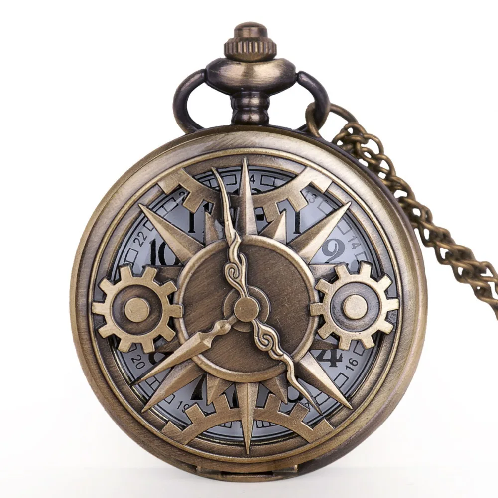 Vintage quartz pocket watch punk nostalgia pocket necklace pocket watch