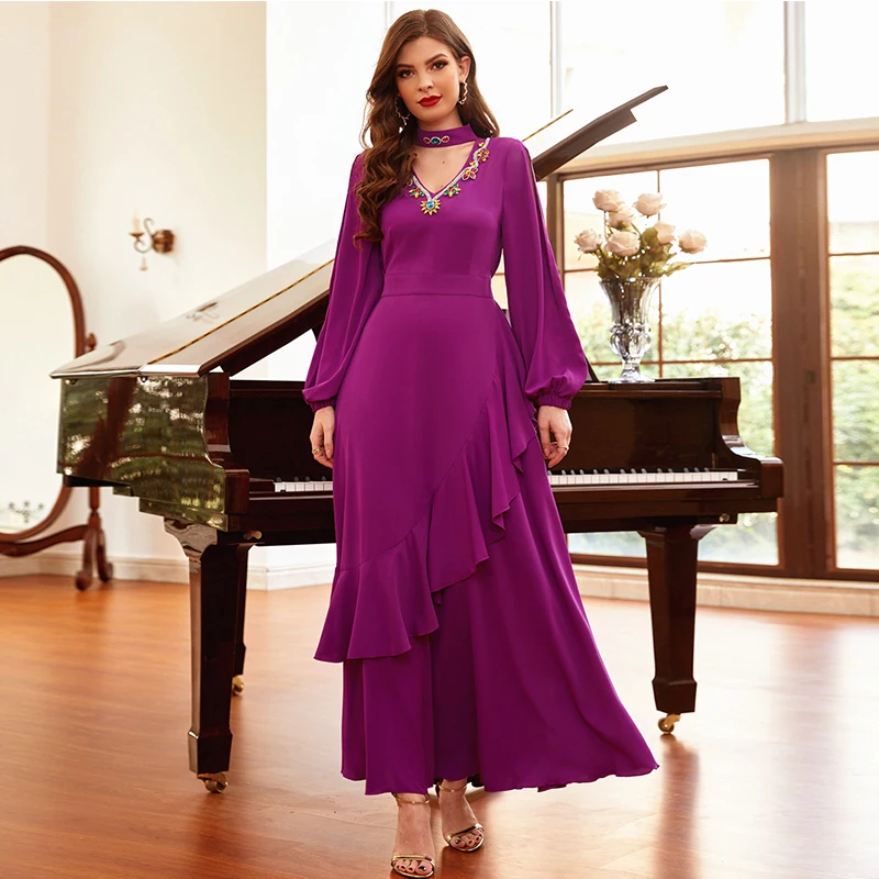 Платье-абайя для женщин, мусульманская одежда Ближнего Востока, турецкий алмаз, джилбаб, марокканский кафтан, Исламская одежда, хиджаб, Elbise от AliExpress RU&CIS NEW