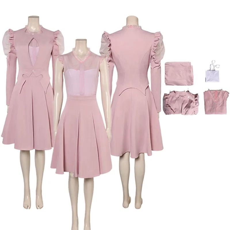 Glinda Косплей Wicked Ролевой Костюм Для Взрослых Женщин Розовое Платье Наряды