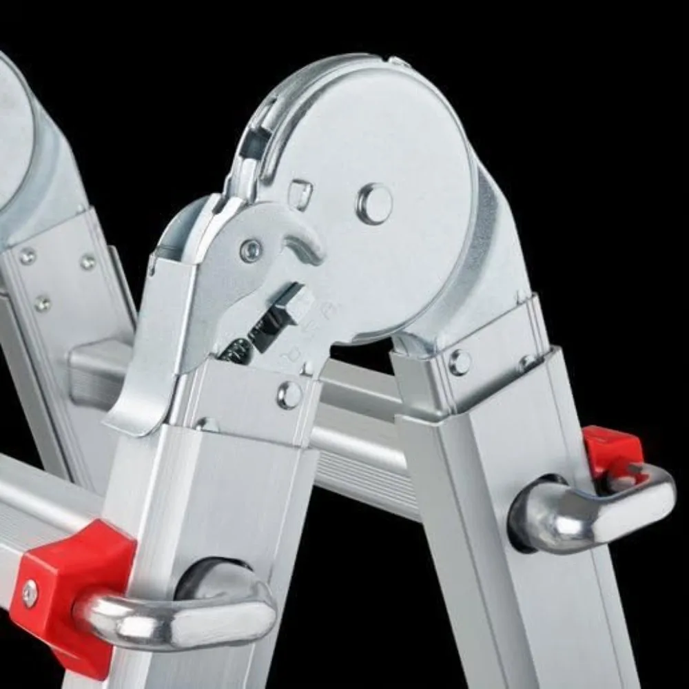 Фото Plegables Aluminio, Escalera Plegable, Escalera telescópica, Extensible en 4x4 (8+8 escalones) 4 Metros desplegada y 2 Metros e №4