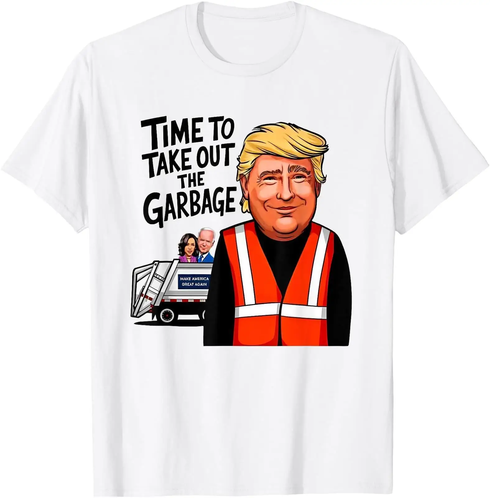 Футболка Garbage for Trump 2024 забавное время вынимания мусора |