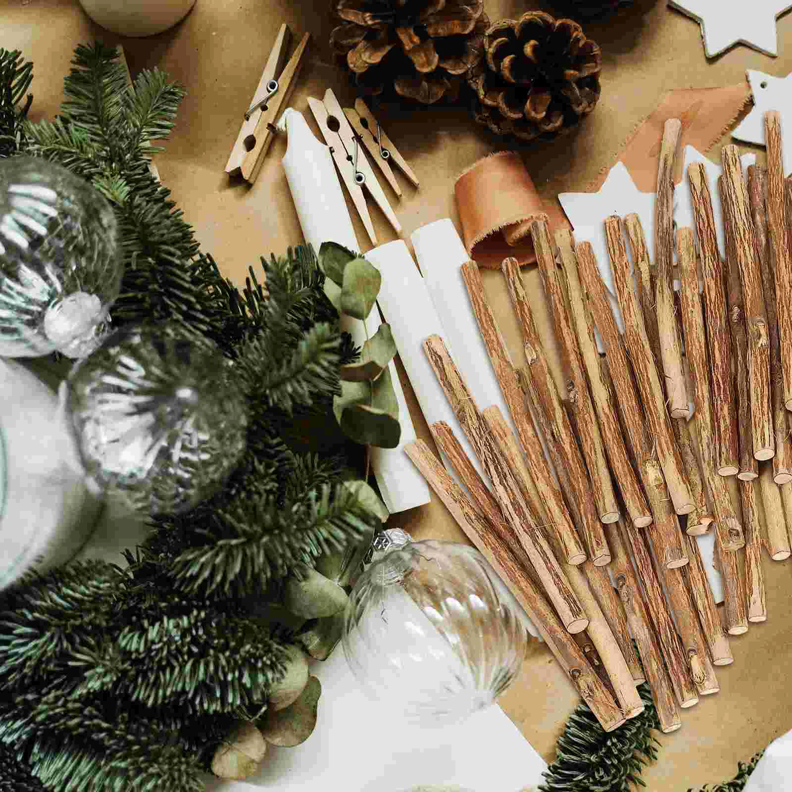 50 шт. DIY деревянные палочки ветки для поделок натуральные наклейки бревно длинный