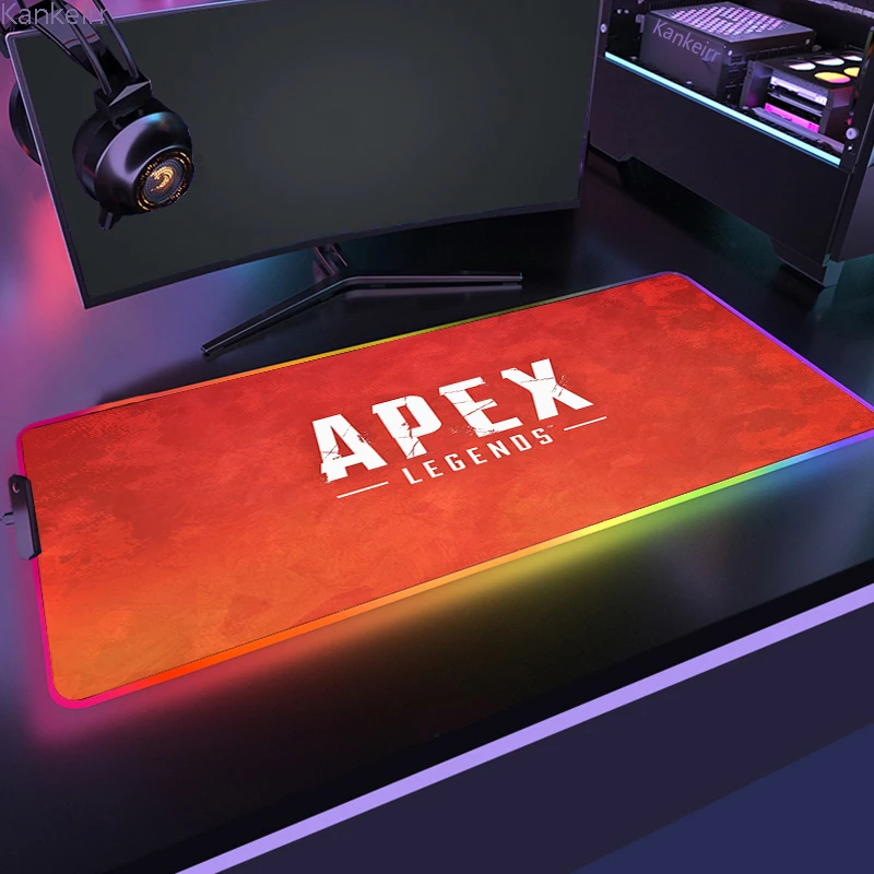 Светящийся коврик для мыши Apex Legends игровой кровавый с HD-печатью Мэгги 900x400 мм RGB