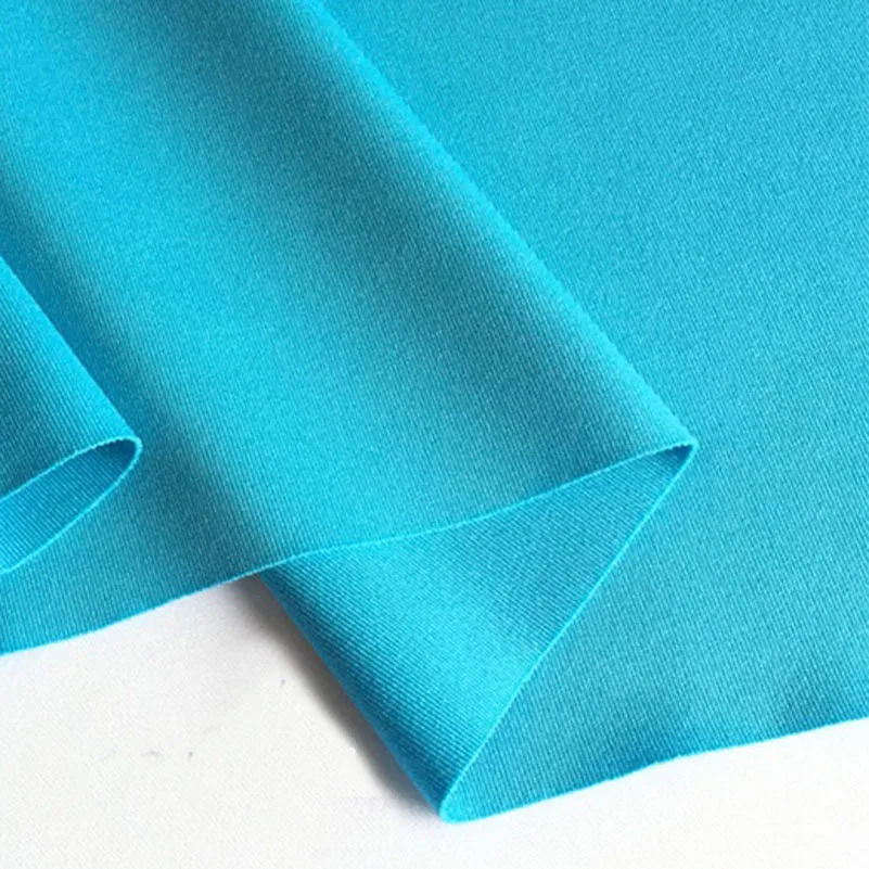 Продажа Эластичная Венецианская ткань, растягивающаяся трикотажная ткань, спандекс для шитья одежды, униформы, Спортивная одежда на полметра Скидка Эластичная Венецианская ткань, растягивающаяся трикотажная ткань, спандекс для шитья одежды, униформы, Спортивная одежда на полметра