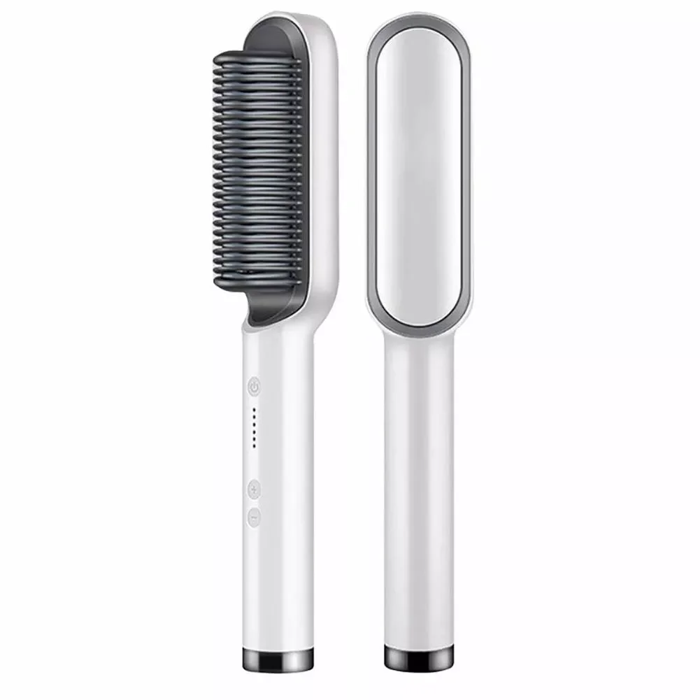 

Hot Hair Straighteners Brush Women Hair Styler Curling Iron Electric Hot Comb Straightener Fast Heating Curler Hair Caring Tools