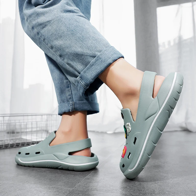 Шлепанцы для мужчин и женщин летние сандалии на массивной платформе сланцы дома