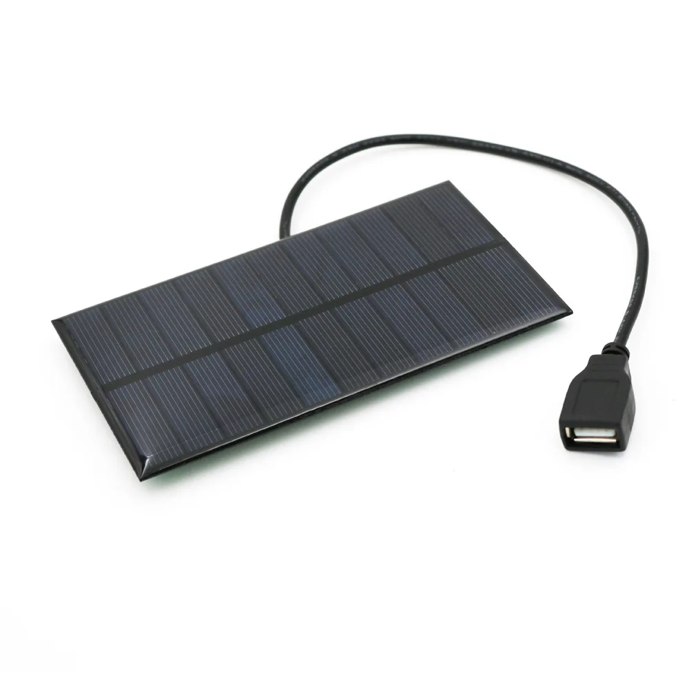 

SYZM Solar Panel 5.5V 300mA 1.65W Outdoor DIY Solar Charging Panel Connected To 30cm USB Interface