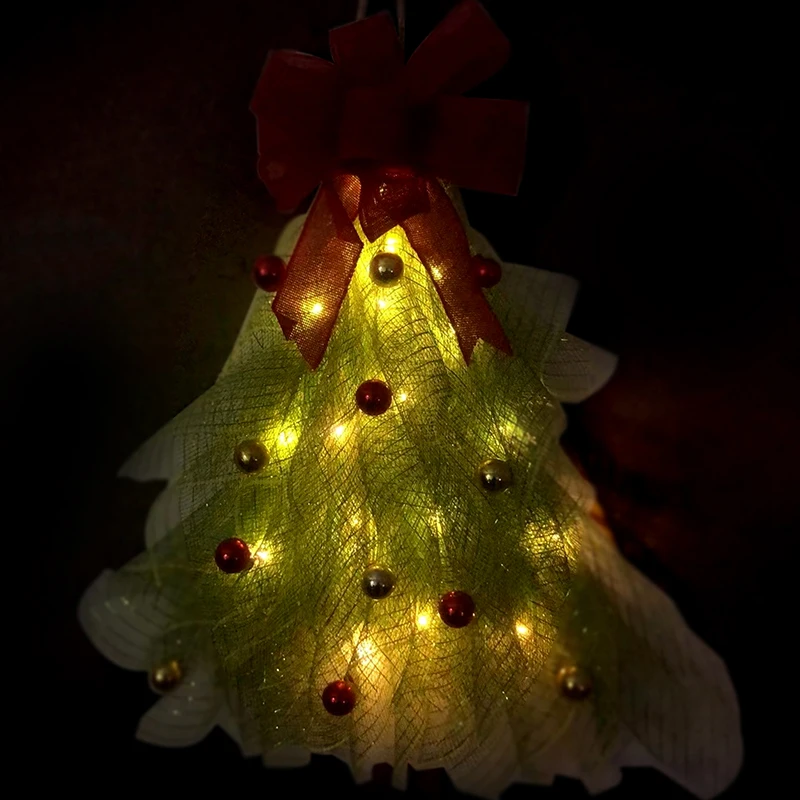 Christmas Simulation Tree Wreath Door Decoration Hanging Home Holiday Yard Props Outdoor Garden Gifts