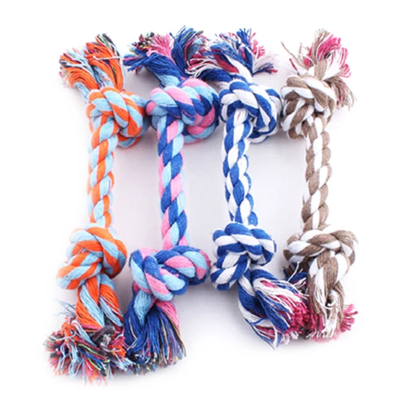 

Игрушка для домашних питомцев, двойная детская плетеная жевательная игрушка в форме кости для чистки зубов щенка для обучения собак