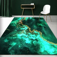 modern luxury green living room rug decoration emerald carpet abstract big floor mat washable bedroom carpet anti slip customize