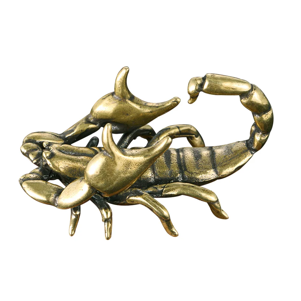 

Scorpion Animal Rest Decoration Rack Brush Sculpture Figure Shui Fengstatue Model Retro Wildlife Holder Stand Pen Writing