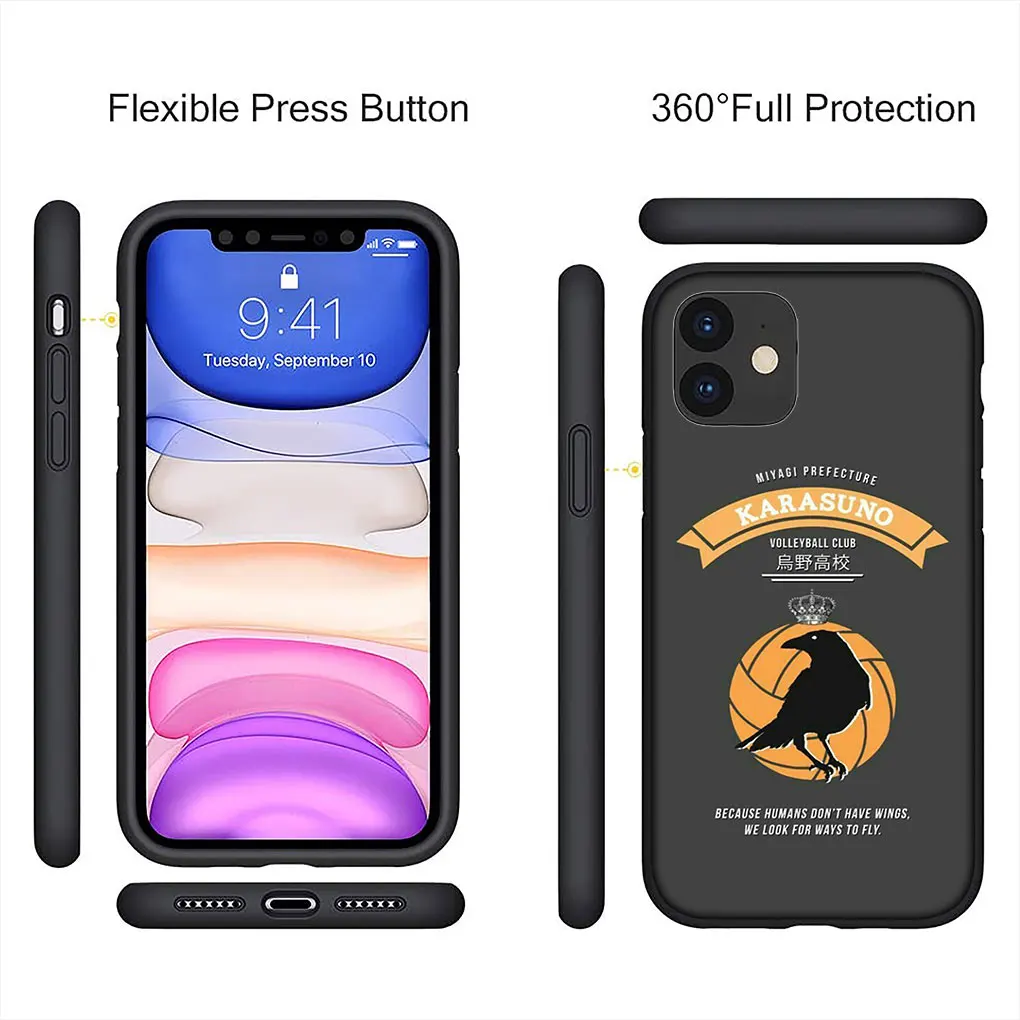 KARASUNO Shoyo Hinata Haikyuu Soft Cover Casing for iPhone 16 15 14 13 12 Mini Pro XS Max X XR 7 8 Plus + 15+ Phone Case