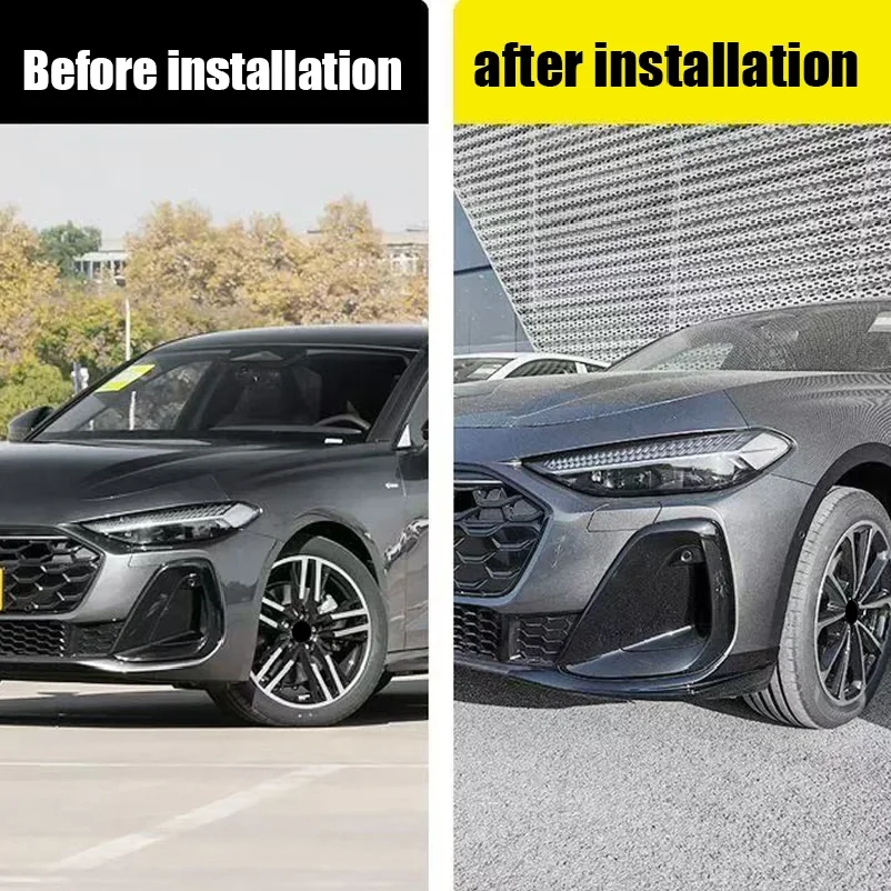 Защита углов переднего бампера для Audi A5 B10 2025-2026, ABS, антицарапийная накладка, внешний защитный элемент из ABS-материала (art.: 3920dc6ef2dbe) - 3920dc6ef2dbe