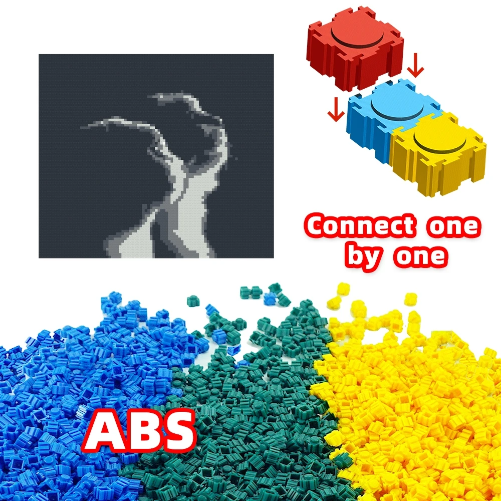 ПиксельФан строительные блоки &quotДва черных кота&quot пластик