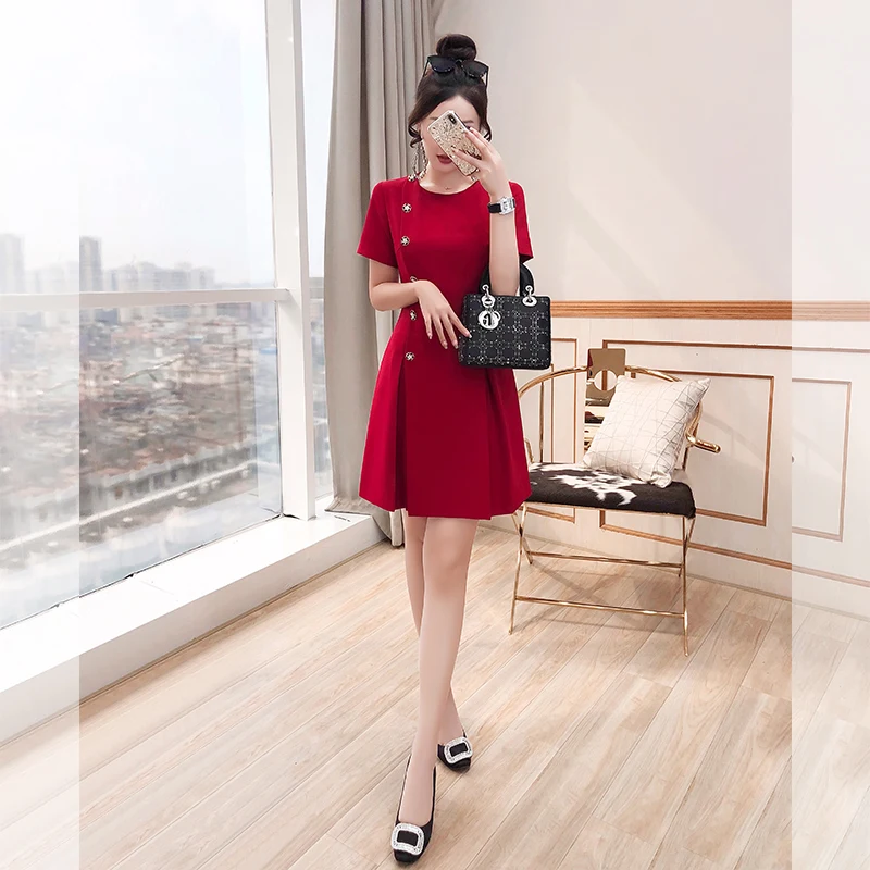 Торжественное платье для помолвки легкие красные юбки женская одежда осенняя