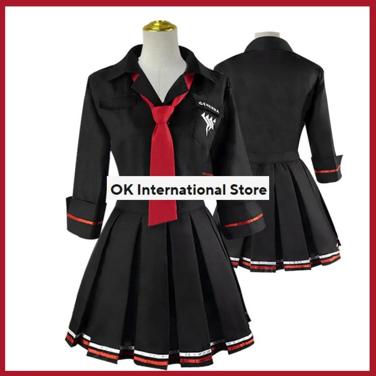 Костюм для косплея Ichiomi Erika из аниме игры Синий архив японская черная школьная