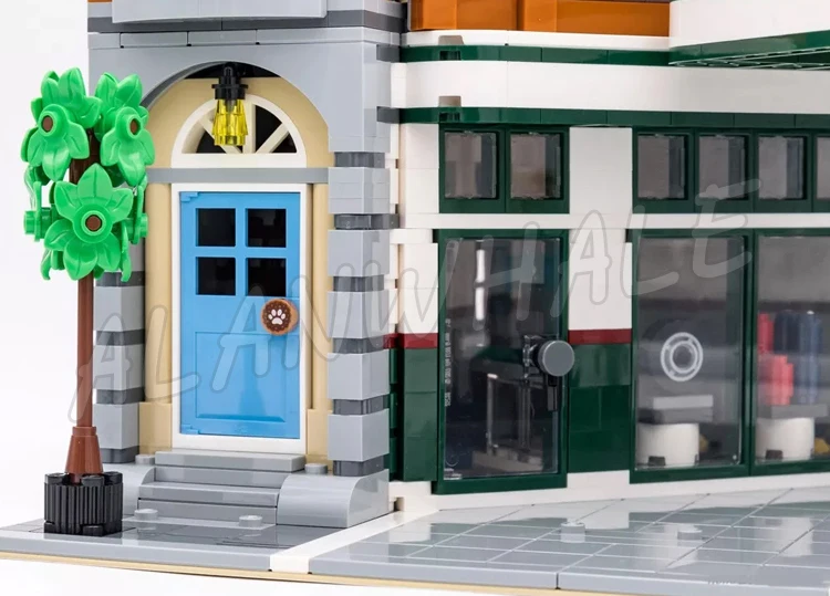 2462 шт. модульный угловой гараж Creative Expert 1950-х годов АЗС-станция мастерская