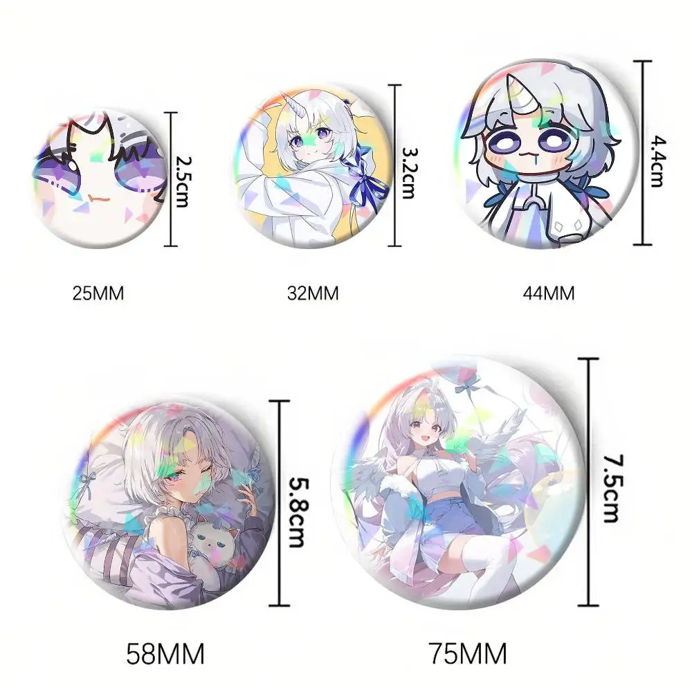 Фото Брошь-значок Ayatsuno Yuni StelLive VTuber 75мм 44мм 25мм для рюкзака, головного убора, аксессуаров, игрушек №2