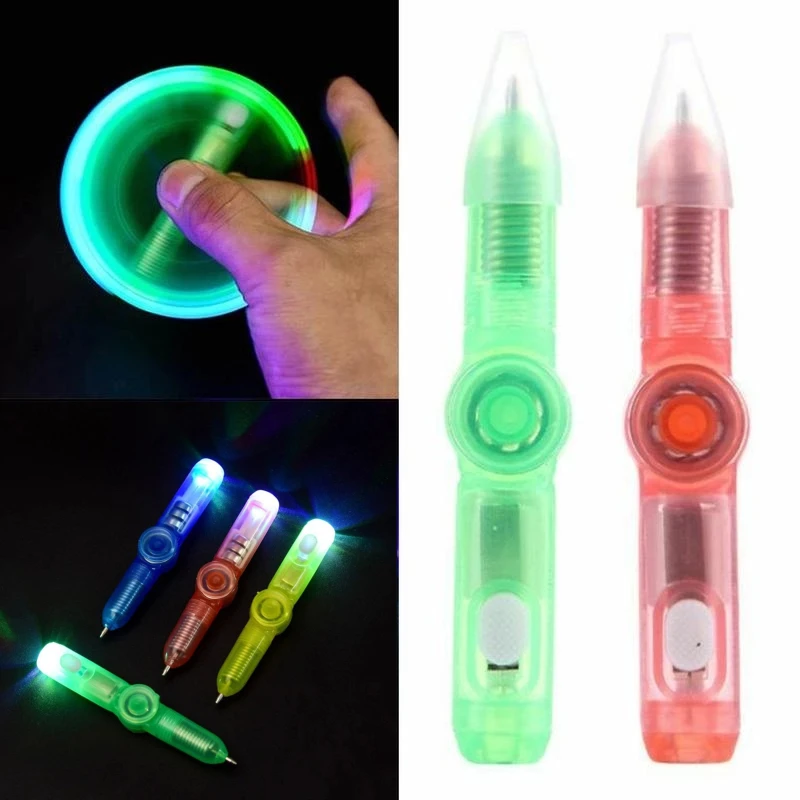 

Novelty LED Spinning Pen Ball Pen Spinner Hand Toy Glow In Dark Light Stress Relief Toys Luminous Rotating Pen For Kids Students