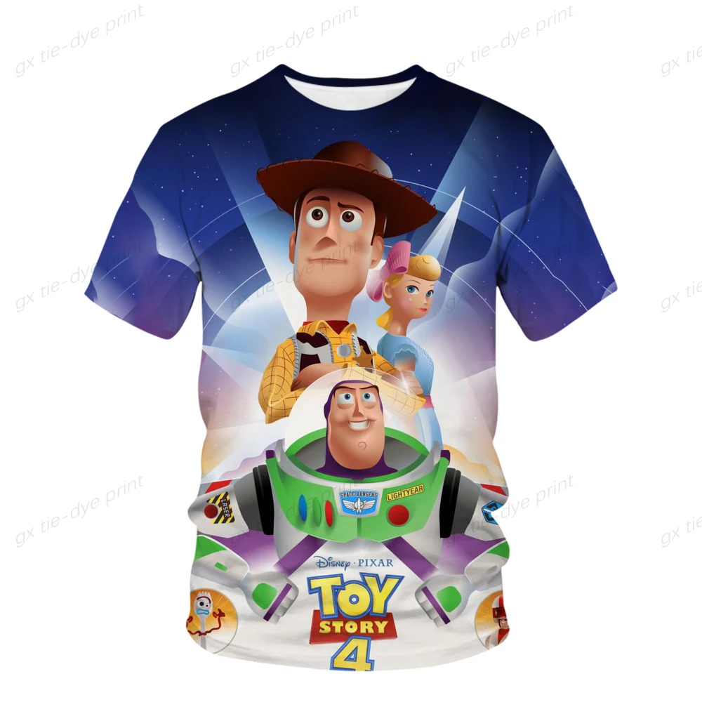 

Disney Toy Story 4 series T-shirt toy 3D printed T-shirt boys and girls funny children's T-shirt boys and girls top