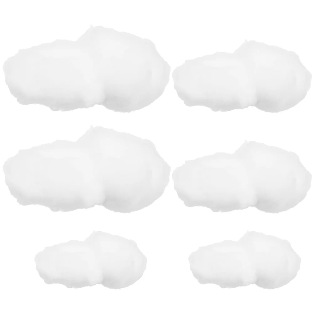 

6pcs Creative Adorable Cloud Hanging Decor Fake Cloud Model Kindergarten Hanging Cloud Decoration