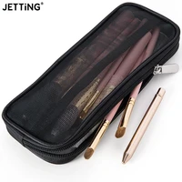 1pc portable makeup brushes holder case women mesh cosmetic organizer tools pouch beauty brush bag girl travel organizer neceser