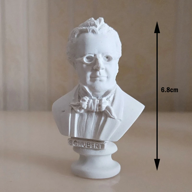 7 см музыканта Шуберт мини смолы имитация гипсовой головы портрет Европейский