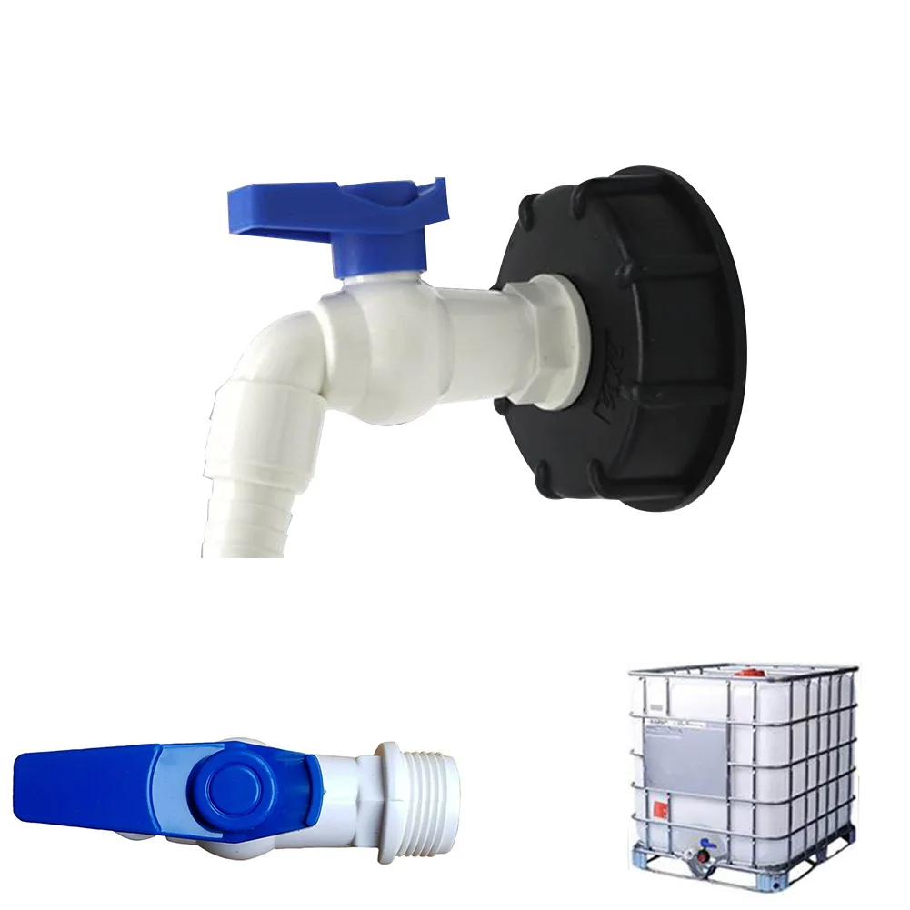 

3/4'' Coarse Thread IBC Tank Adapter Tap Valve Fittings Replacement Tap Water Storage Tank Plastic Faucet Home Garden Connector