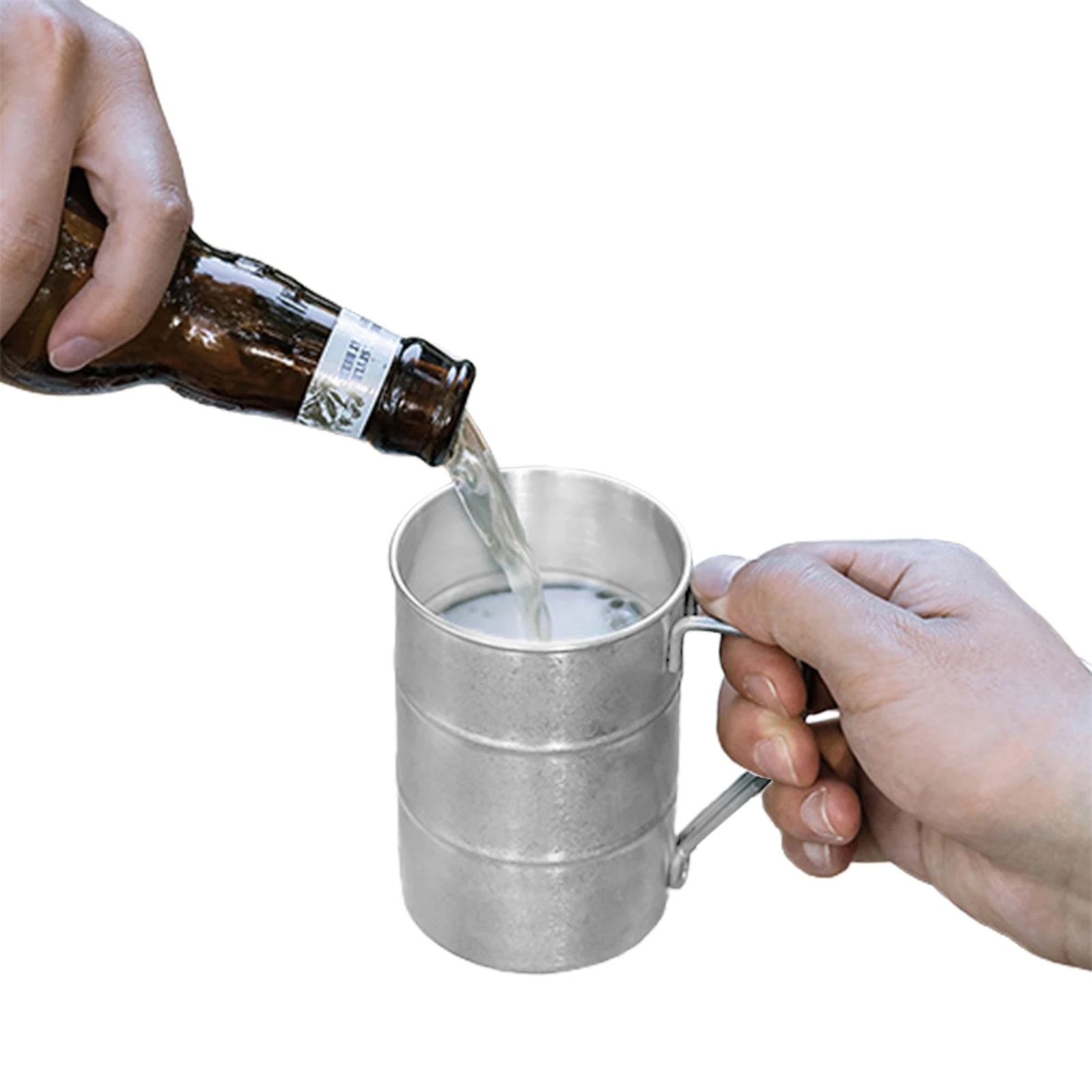 

Стальная чашка для кемпинга, путешествий, уличная чашка, кружка с двойными стенками и карабином