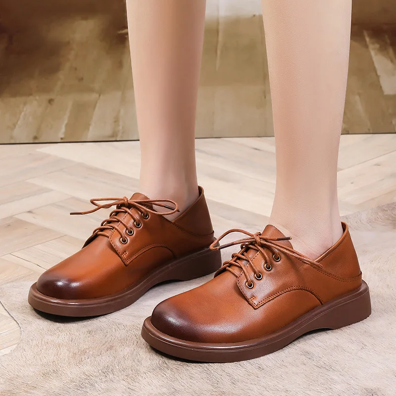 Женские туфли-оксфорды из натуральной кожи 3 см 2022 |