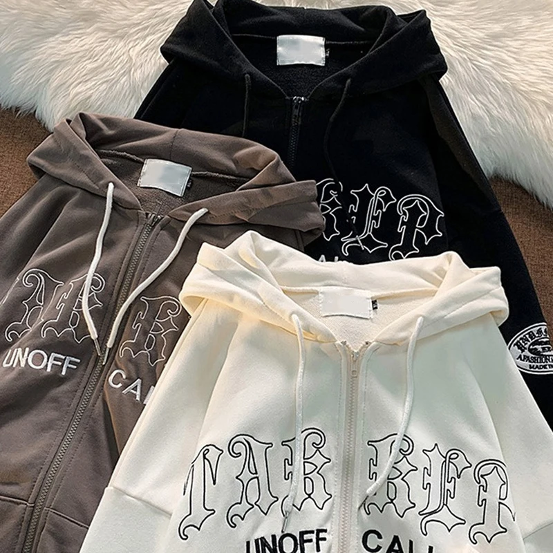 Толстовки С Вышивкой Букв свитшоты Женская Повседневная Уличная одежда на