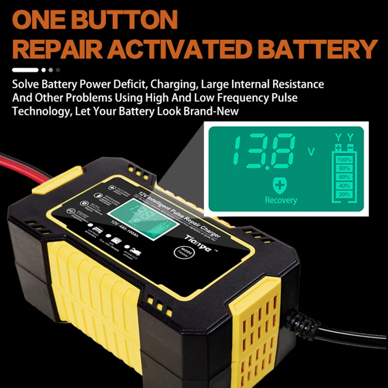 Зарядное устройство для аккумуляторов 12 в 6 А мотоциклов и автомобилей