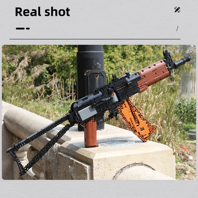 Mold King 14020 техническая боевая винтовка AK47 модель пистолета строительные блоки