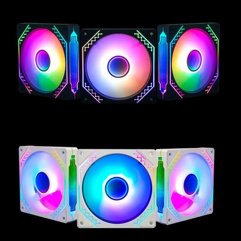 

120mm PWM PC Computer for Case- Fan Cooling Cooler 4PIN Adjustable ARGB Led 12cm Mute- Ventilador DC5V Fans Adjust Speed