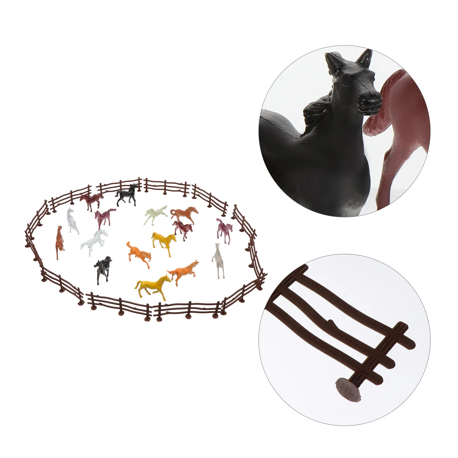 

Horse Farm Animal Playset Toys Model Figuresfigurinesmodels Kit Kids Toy Fence Animals Corral Figure Figurine Stables Horses