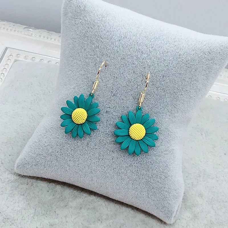 Очаровательные серьги с подсолнухом женские милые серьги-гвоздики летние модные