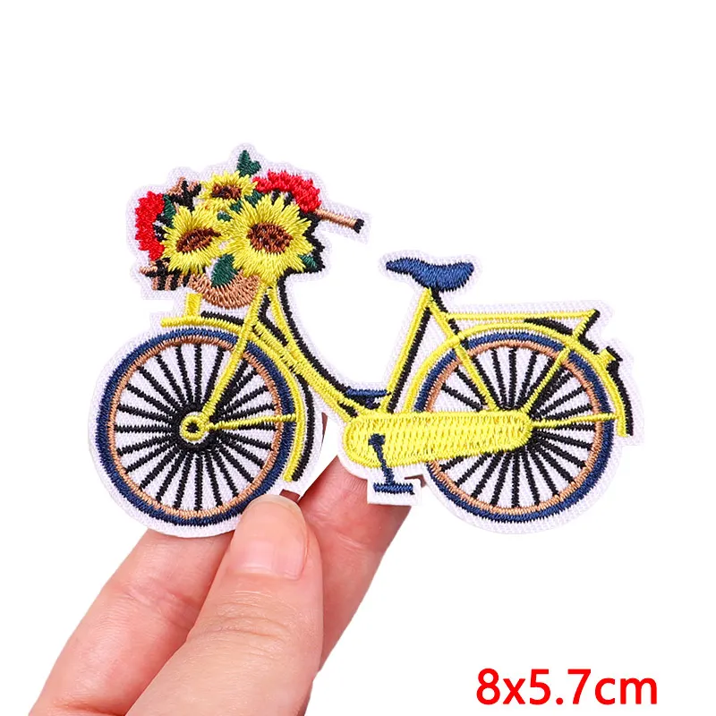 Патчи с цветами/автомобилем патчи вышивкой для утюга термоклейкие одежды куртки