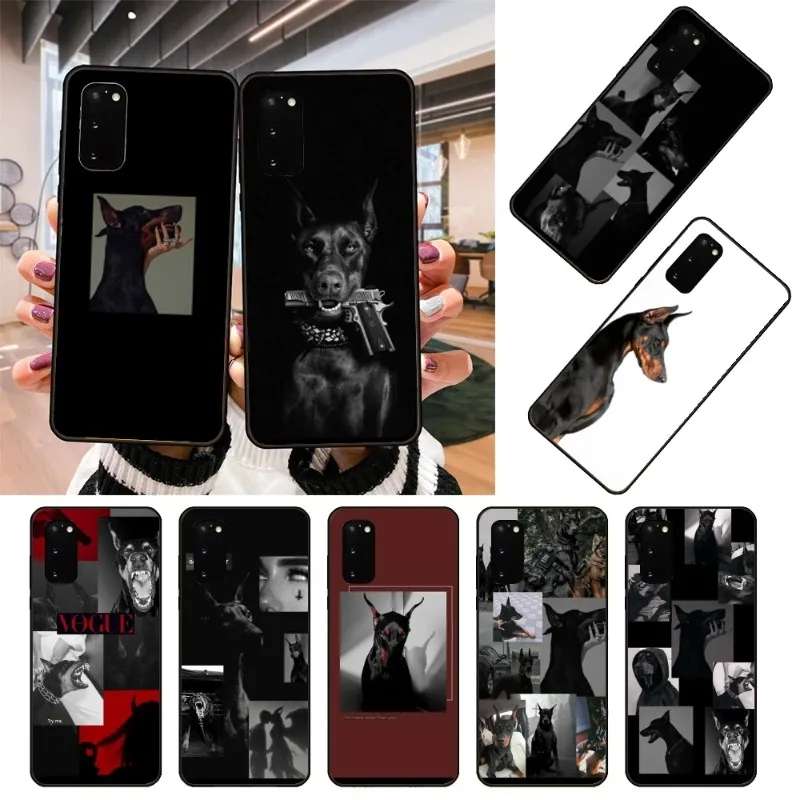 Чехол для телефона Cool Dog Dobermann Samsung Note 9 10 20 Plus Pro Ultra J6 J5 J7 J8 мягкий черный чехол |