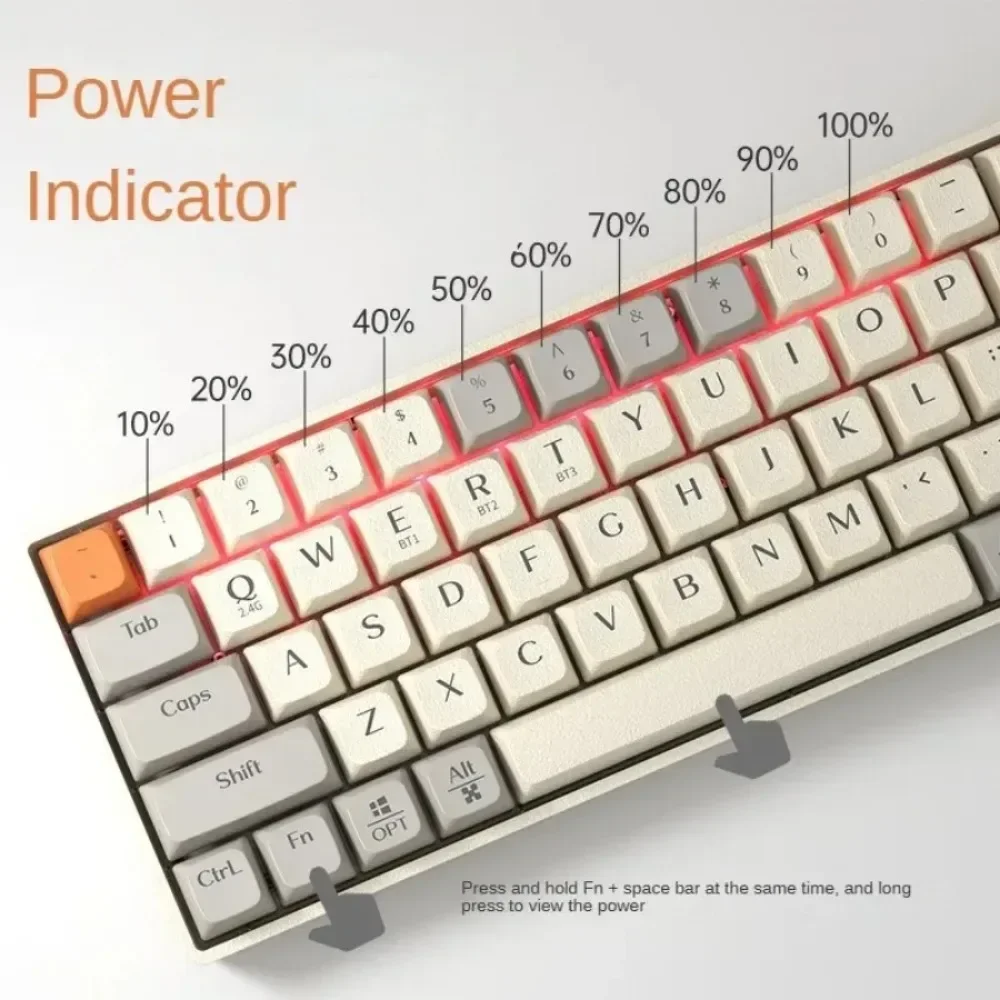 LANGTU GK65 Беспроводная механическая клавиатура 2 4 г Компьютерный ноутбук Bluetooth